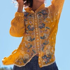 Adorable Johnny was „Tove“ heavily embroidered tunic blouse, Sz. 3X